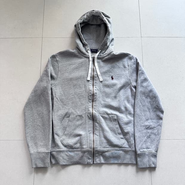 폴로 랄프로렌 기모 써멀 후드 집업 그레이 L