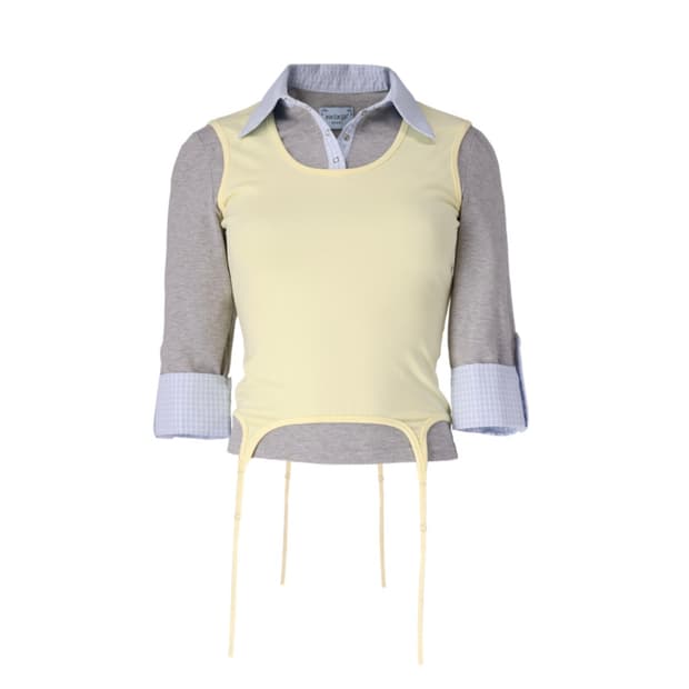 혼쿄 honkyo lemon shirt layered top