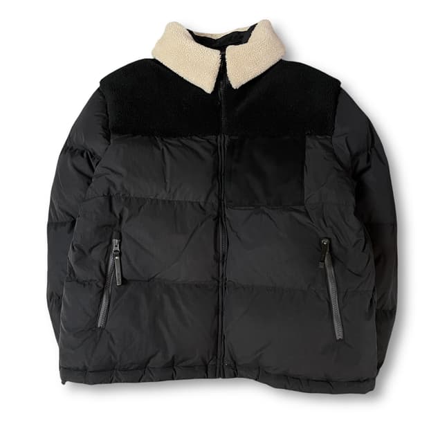 코닥 블랙 플리스 혼합 덕다운 패딩 XL
