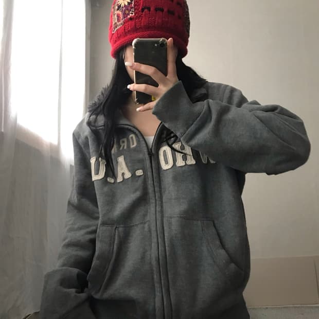 후아유 그레이 울프죠 집업