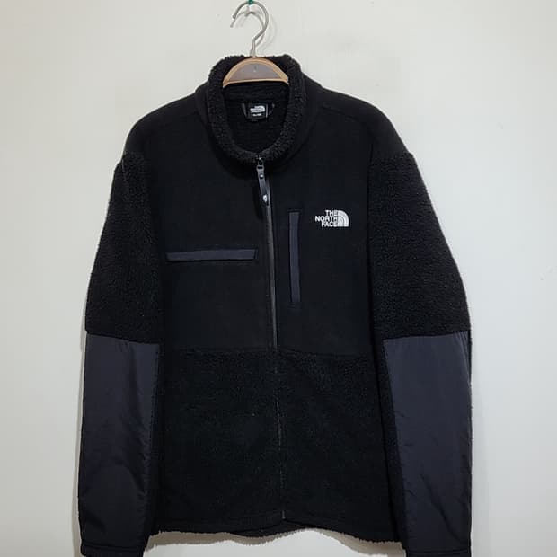 (XL) 노스페이스 플리스 점퍼 블랙 뽀글이 후리스 자켓 