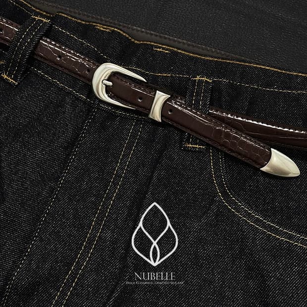 🌗 Alligator western belt / 크로커다일 웨스턴 벨트