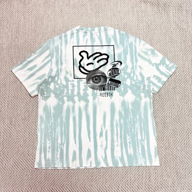 (L)리복 민트 타이다이 반팔티