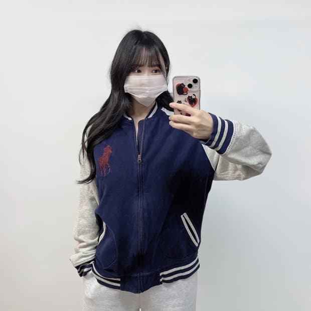 폴로 랄프로렌 빅 포니 로고 스웻 자켓