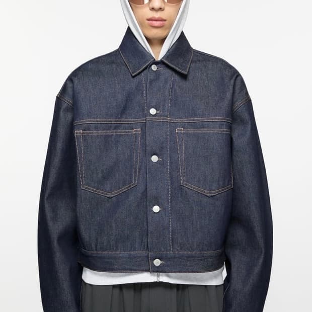 아크네 박시핏 데님 자켓 인디고