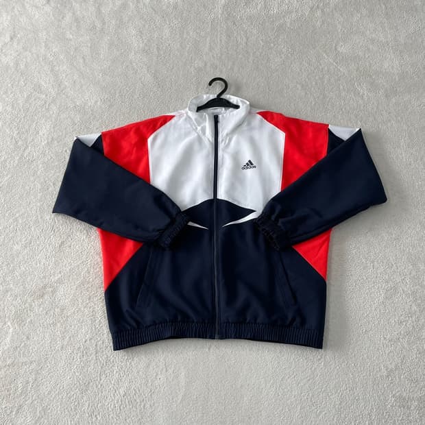 L 아디다스 컬러블록 우븐트랙탑 자켓 100