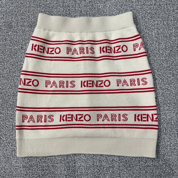 겐조 로고 패턴 니트 스커트