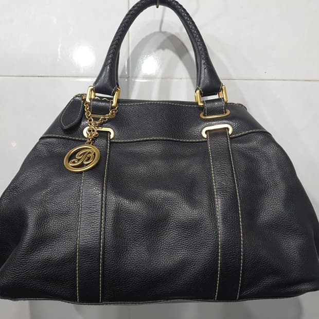 발리 블랙 가죽 토트백(정품)