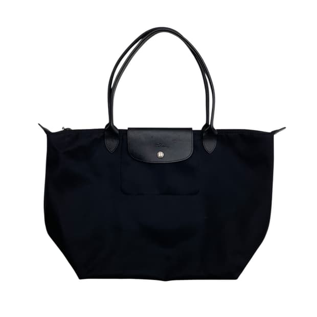 롱샴 블랙 쇼퍼백