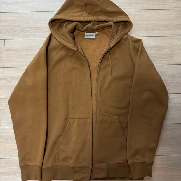 칼하트 후디드 체이스 자켓 후드집업 베이지 브라운 L