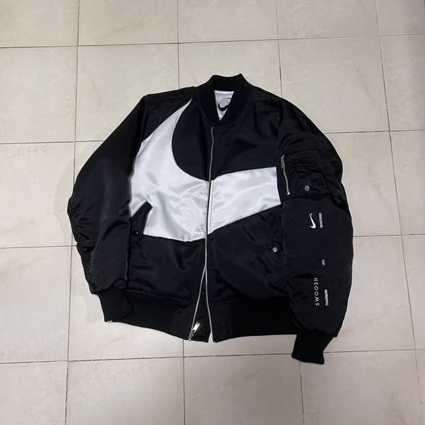 나이키 NSW 스우시 써마핏 봄버 블랙 - 아시아 xl