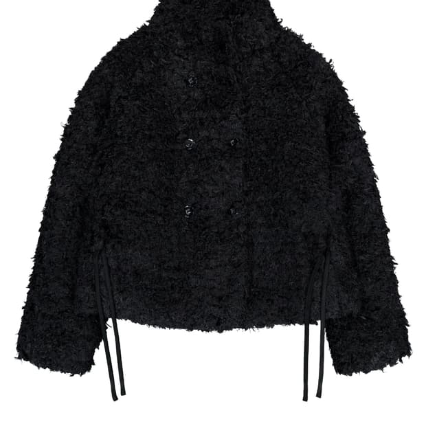 코이세이오 헤어리 퍼자켓 블랙 HAIRY FUR JACKET