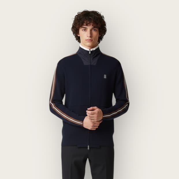 M/ 브루넬로쿠치넬리 로고 트랙져지 집업자켓