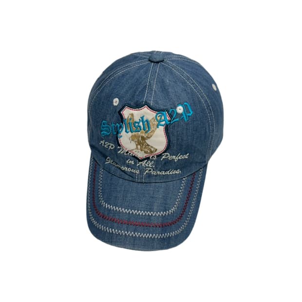 A.2.P y2k 데님 볼캡 와투케 빈티지