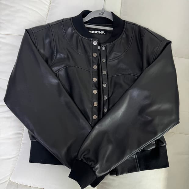 mischief 미스치프 레더 봄버 자켓