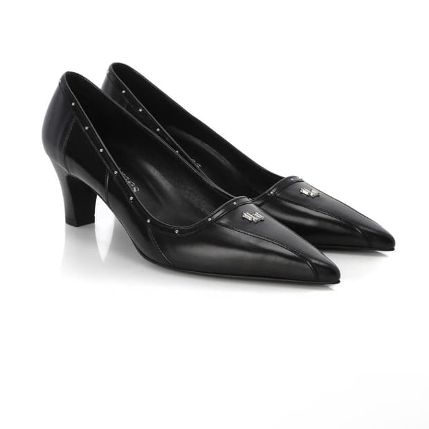 쓰리타임즈 235 클래식 로고 펌프스힐 classic logo pumps