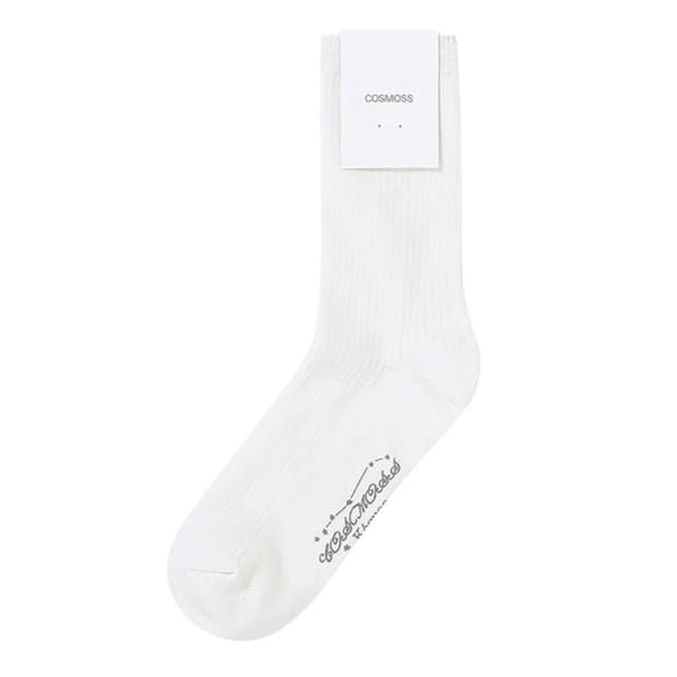 COSMOSS 코스모스 흰색 양말 SLIM COTTON SOCKS
