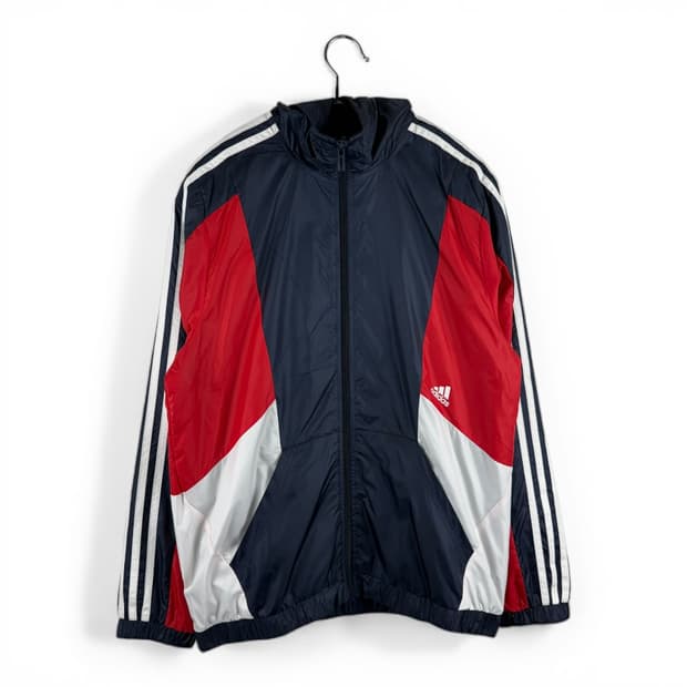 (무료배송)160) 아디다스 삼선 우븐 자켓 네이비/화이트/레드