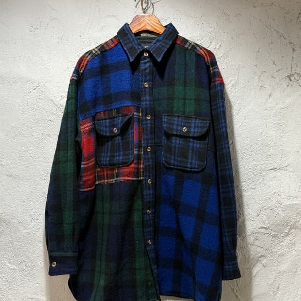 로버트스탁 Robert Stock 버팔로 울 타탄 셔츠 자켓