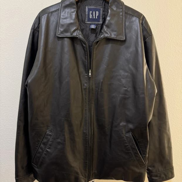 올드 갭 싱글 레더 자켓