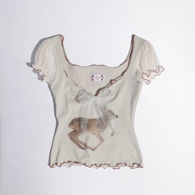 새상품) 스컬프터 반팔 퍼프 슬리브탑