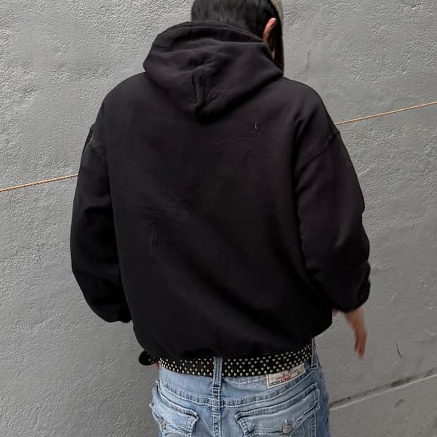 길단 후드티 블랙