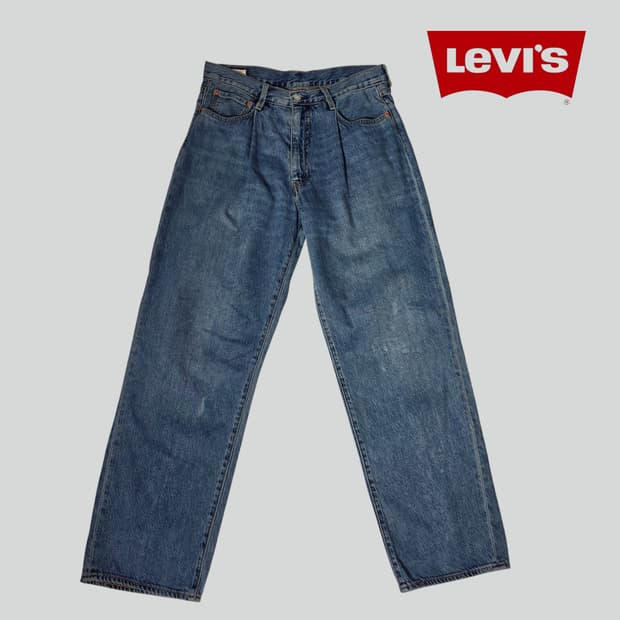 [W32L32]리바이스 프리미엄 STAY LOOSE 원턱 데님팬츠