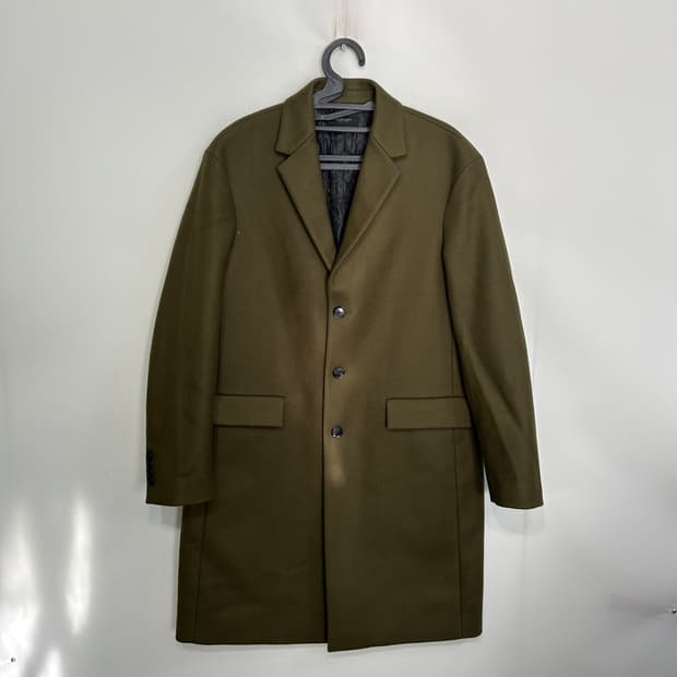 질스튜어트 남성 모 캐시미어 카키 코트 100 M 상태최상