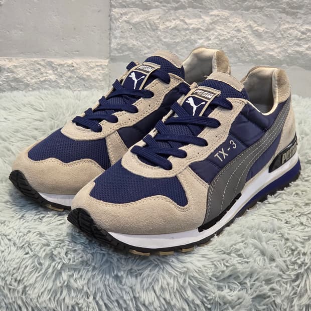 5x-30:PUMA TX-3 빈티지 러닝화 Navy/Grey(230)