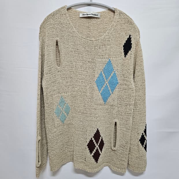 1 더오픈프로덕트 아가일 니트