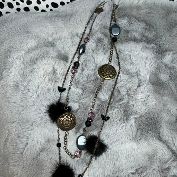 레테 오리엔탈 페어리 에스닉 퍼 목걸이