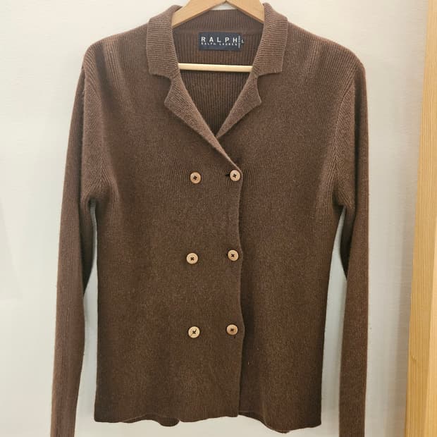랄프로렌 브라운색 여성 가디건