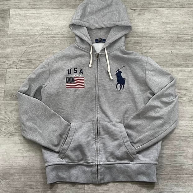 폴로 랄프로렌 빅포니 성조기 후드집업 XL 삽니다