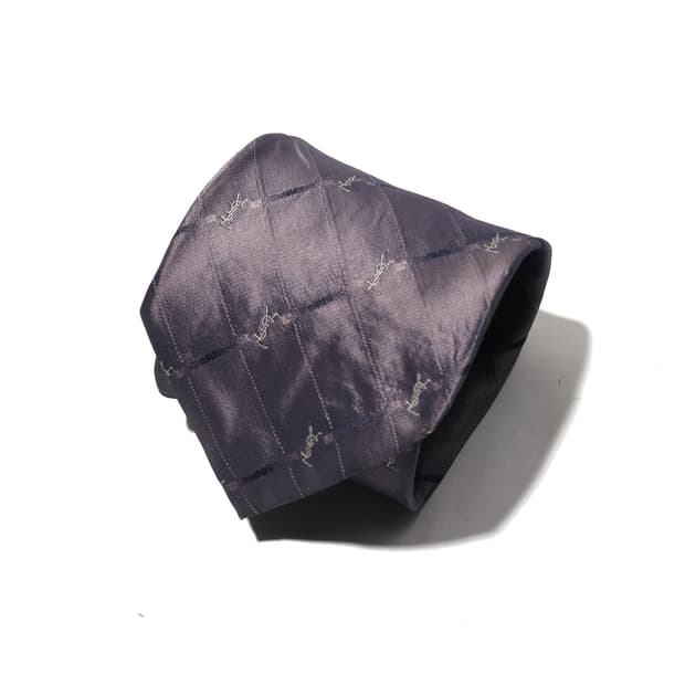 YSL 입생로랑 퍼플 실크 넥타이