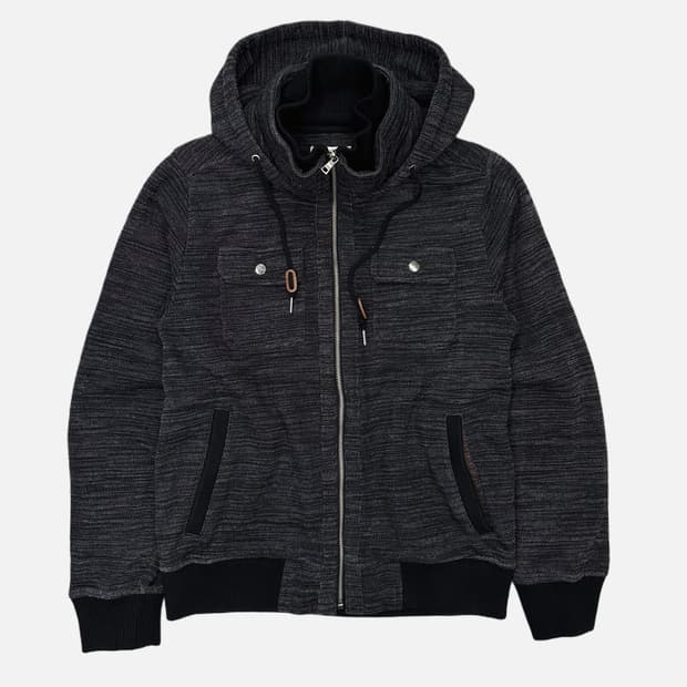 pocket hood zip-up jacket