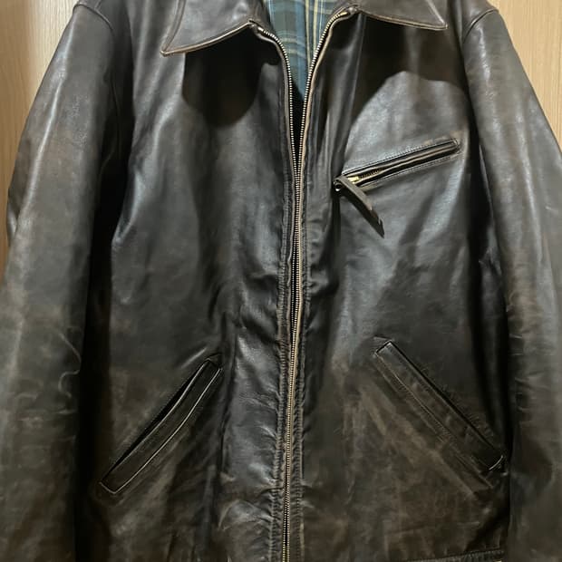 rrl 뉴스보이 레더자켓 xl