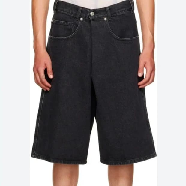 luudan pleated denim shorts 루단 버뮤다 팬츠 32