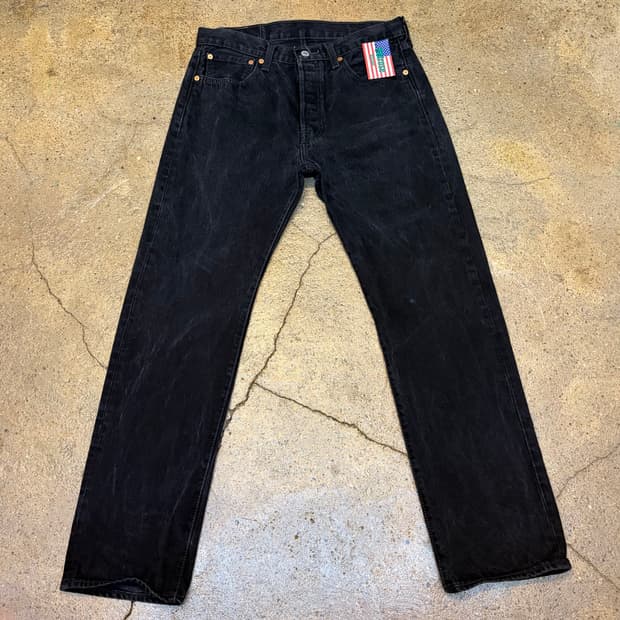 미국 빈티지 리바이스 501 블랙진 청바지