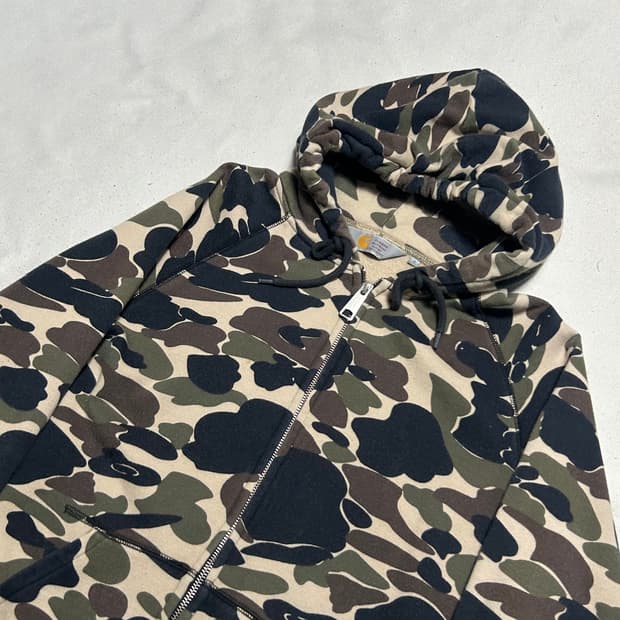 S 칼하트 카모 후드집업