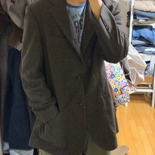 LANVIN 랑방 올리브 울 블레이저