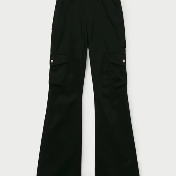 (택O, 수선) 헬레네파리스 피그먼트 스터드 부츠컷 팬츠 블랙 M