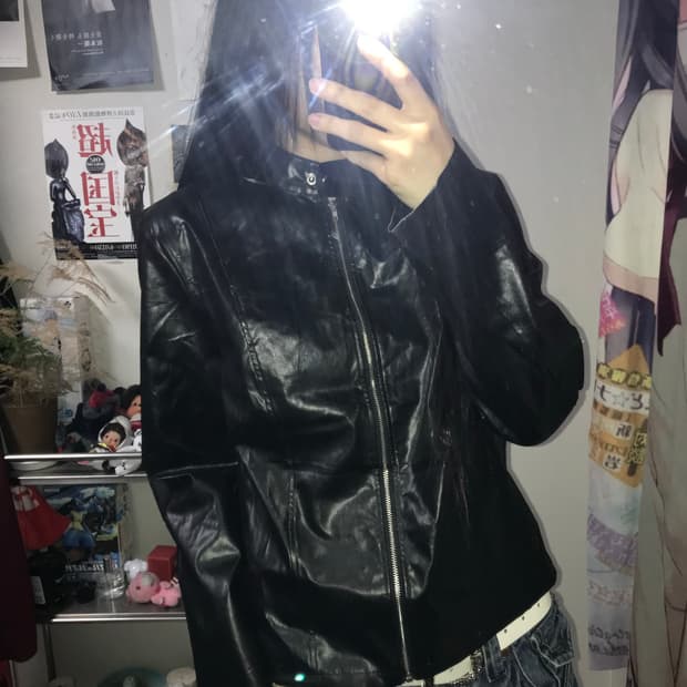 재패니즈 바이커 레자 자켓