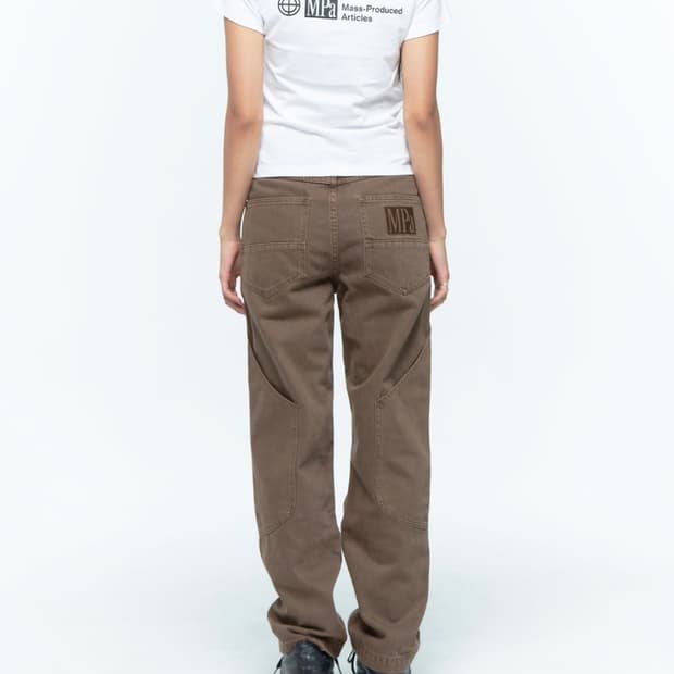 플라스틱프로덕트 MPa CALF POCKET PANTS (BROWN)