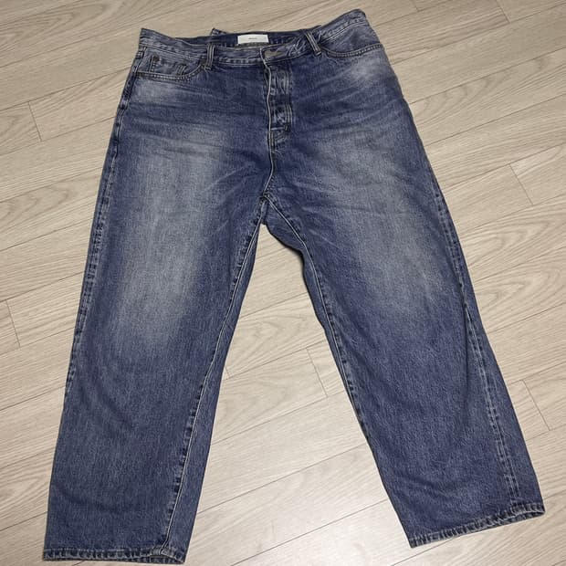 아워셀브스 와이드 테이퍼드 데님 3 워시드블루 