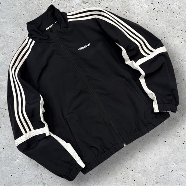[M] 아디다스 글로버 블랙/화이트 바람막이 자켓 B713