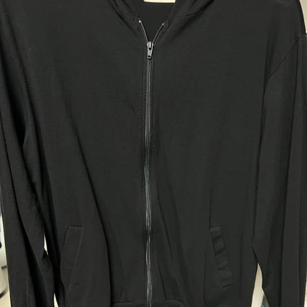 (2) 하프시코드 유니폼 후드 집업 블랙