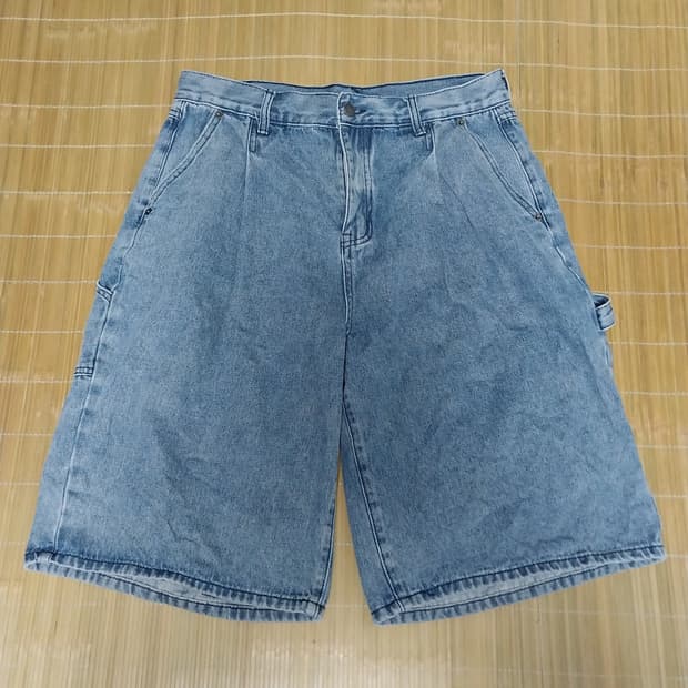 디미트리블랙 카펜터 버뮤다 데님 팬츠 라이트블루32