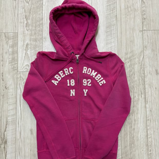 아베크롬비 딱붙핏 후드집업 네이비 s