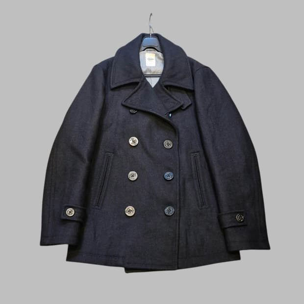 여성-M 네이비 울 P코트 