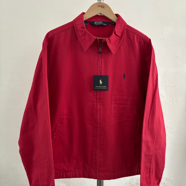 *새상품 * Polo 폴로 랄프로렌 딥레드컬러 코튼 헤링턴 자켓 